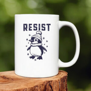 Adorable Penguin Resist Against Tariffs Mug