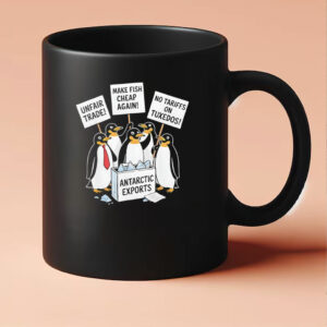 Antarctic exports Penguins Against Tariffs Heard Island Mug