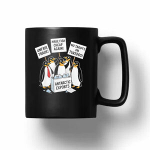 Antarctic exports Penguins Against Tariffs Heard Island Mug