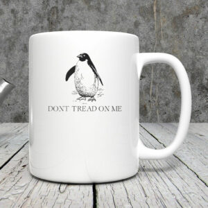 Don't tread on penguins Trump taxes penguin tariffs Mug