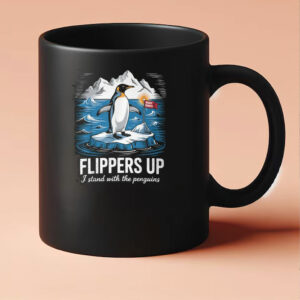 Flippers Up, Resist Penguins Protest Against Tariffs Penguin Resist Mug