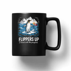 Flippers Up, Resist Penguins Protest Against Tariffs Penguin Resist Mug
