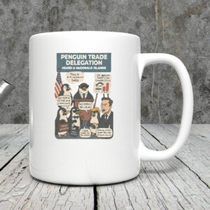 Funny Heard Island Penguins Against Tariffs Mug