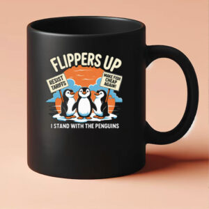 Funny Resist Penguins Protest Against Tariffs Classic Mug