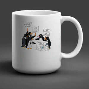 Heard Island Penguins Against Tariffs Mug