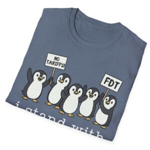 I Stand With Penguins Against Tariffs T-Shirt
