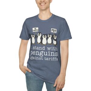 I Stand With Penguins Against Tariffs T-Shirt