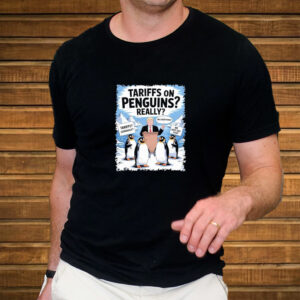 Official Tariffs on Penguins Heard Island Funny Penguin Tariffs T-Shirt