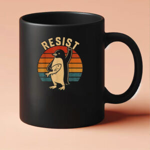 Penguin Resist Penguins Protest Against Tariffs Mug