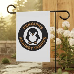 Penguins Against Tariffs 2025 Flag