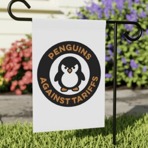 Penguins Against Tariffs 2025 Flag