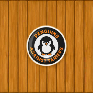 Penguins Against Tariffs Buttons