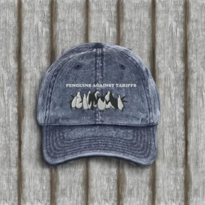 Penguins Against Tariffs Embroidered hat