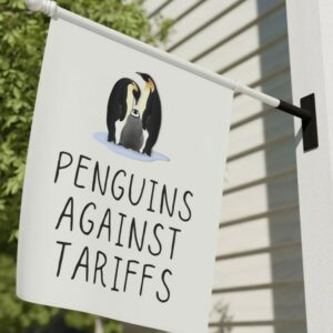 Penguins Against Tariffs Flag