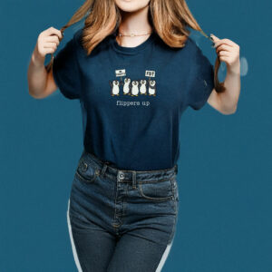 Penguins Against Tariffs Flippers Up T-Shirt