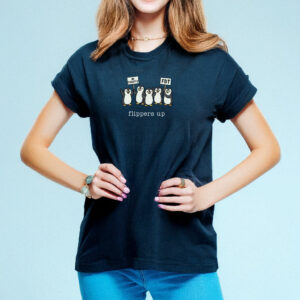 Penguins Against Tariffs Flippers Up T-Shirt