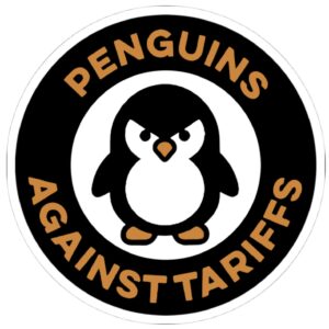Penguins Against Tariffs Kiss-Cut Stickers