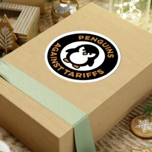 Penguins Against Tariffs Kiss-Cut Stickers