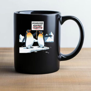 Penguins Against Tariffs Print 2025 Mug