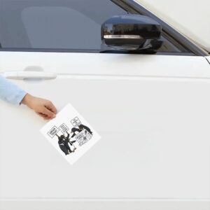 Penguins Protest Against Tariffs Sticker