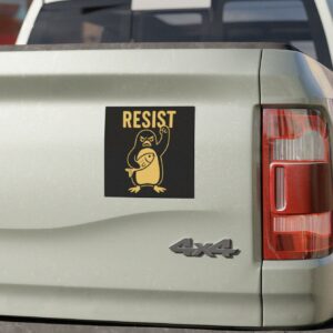 Penguins Resist Car Magnets, Stickers