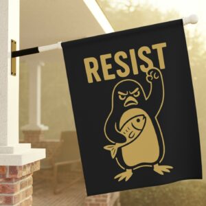Penguins Resist Flag