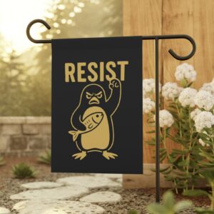 Penguins Resist Flag