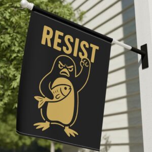 Penguins Resist Flag