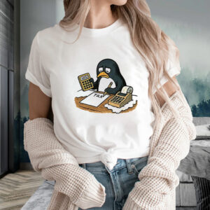 Penguins against tariffs writing Tax shirt
