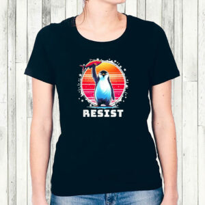 Protest Against Tariffs Resist Penguins Retro Shirt