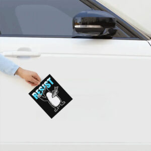 RESIST Penguin Against Tariffs Sticker