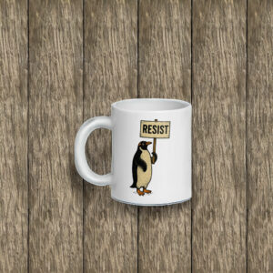 Rebel Gentoo Penguins RESIST Mug