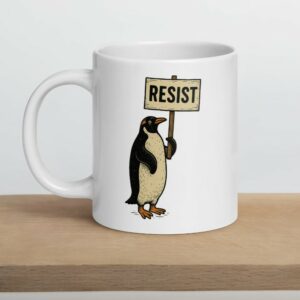 Rebel Gentoo Penguins RESIST Mug
