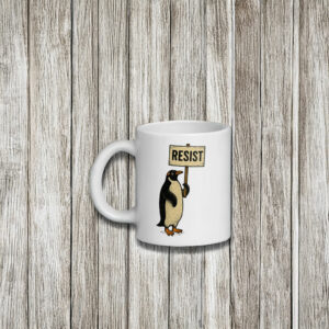 Rebel Gentoo Penguins RESIST Mug