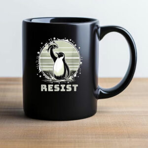 Tariff Funny Resist Penguins, Protest Against Tariffs Mug