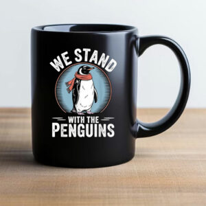 We Stand With The Penguins Tariffs Mug